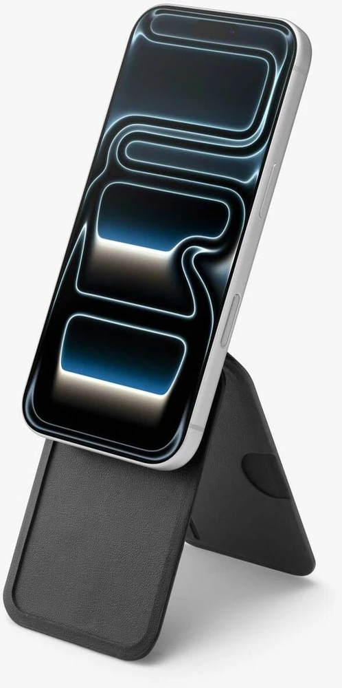 Spigen Plona sulankstoma MagSafe piniginė su trikojumi, skirta 3 kortelėms, juoda