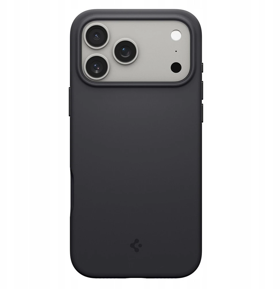 Dėklas Spigen Silicone Fit MagSafe, juodas - iPhone 17 Pro Max
