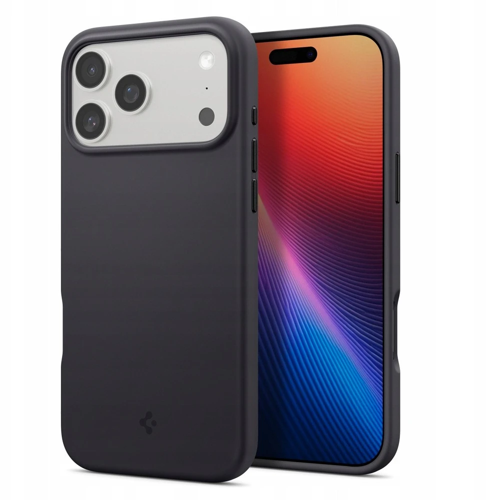 Dėklas Spigen Silicone Fit MagSafe, juodas - iPhone 17 Pro Max