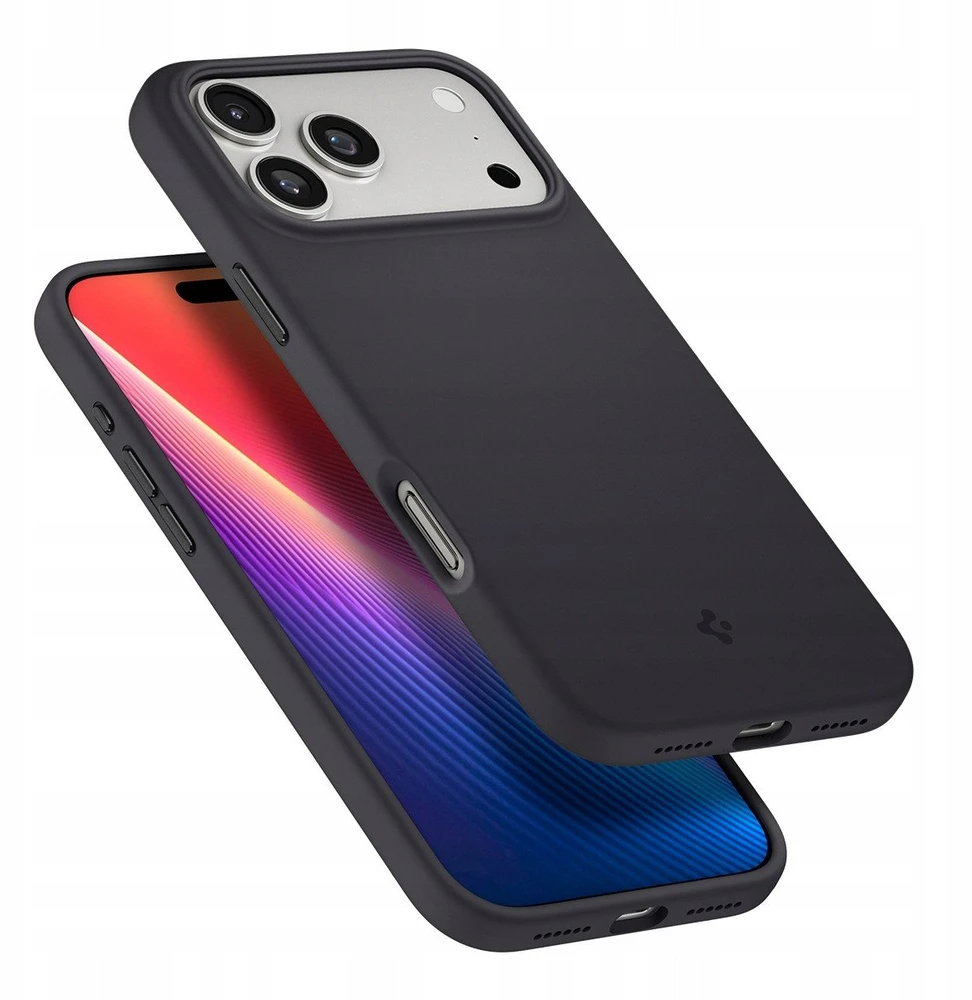 Dėklas Spigen Silicone Fit MagSafe, juodas - iPhone 17 Pro Max