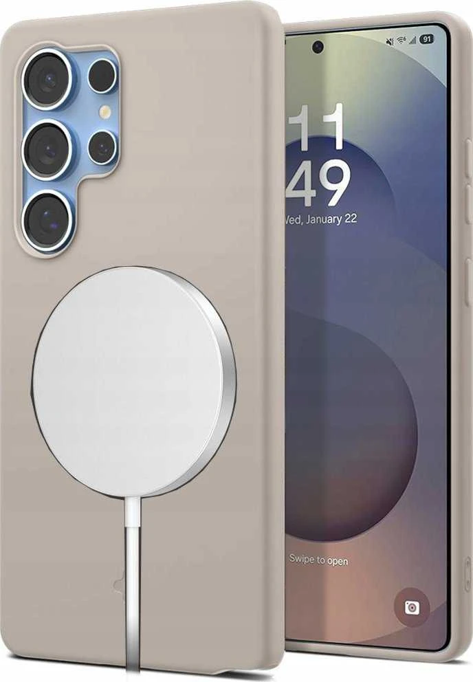 Dėklas Spigen Silicone Fit Mag Samsung Galaxy S25Ultra – titanium