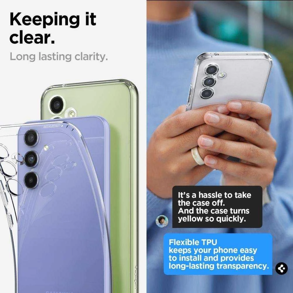 Spigen Liquid Crystal dėklas skirtas Samsung Galaxy A54 5G, spalva - Crystal Clear