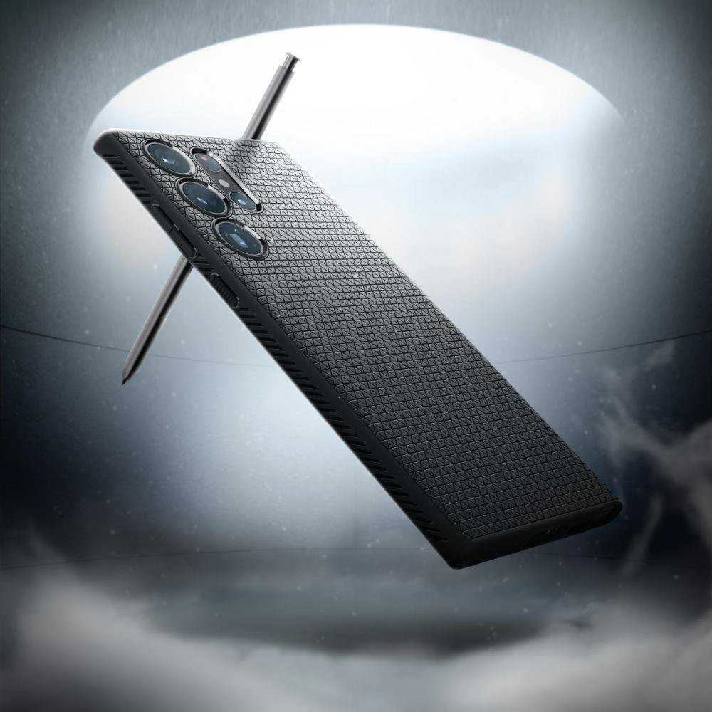 Spigen Liquid Air dėklas skirtas Samsung Galaxy S23 Ultra, spalva - Matte Black