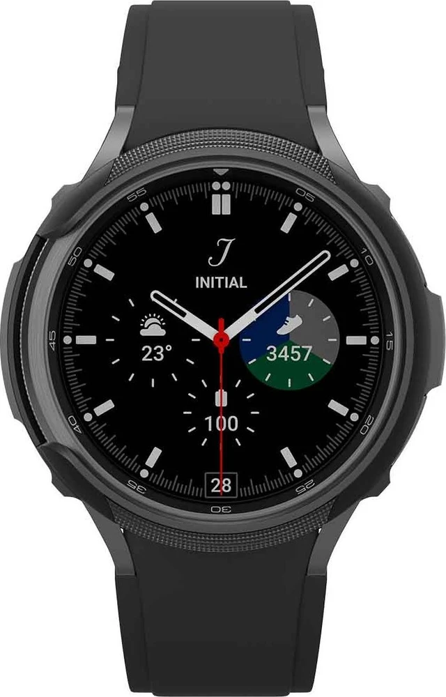 „Spigen Liquid Air®“ dėklas, skirtas „Samsung Galaxy Watch 6 Classic“ 47 mm (juodas)