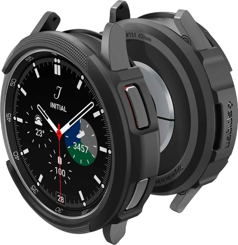 „Spigen Liquid Air®“ dėklas, skirtas „Samsung Galaxy Watch 6 Classic“ 47 mm (juodas)