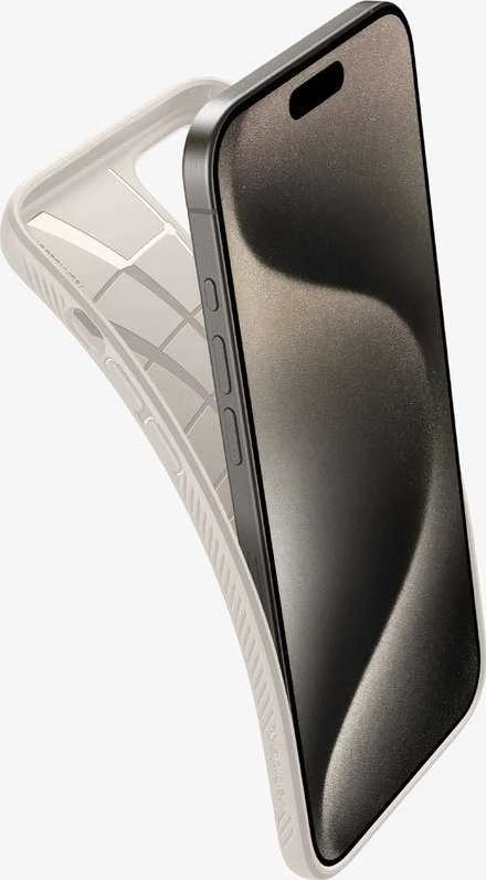 Dėklas „Spigen Liquid Air“, natūralus titanas – „Apple iPhone 15 Pro“
