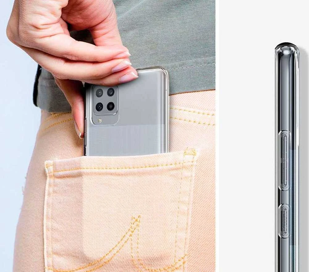 Dėklas SPIGEN SKYSTŲJŲ KRISTALŲ SAMSUNG A42 5G CLEAR