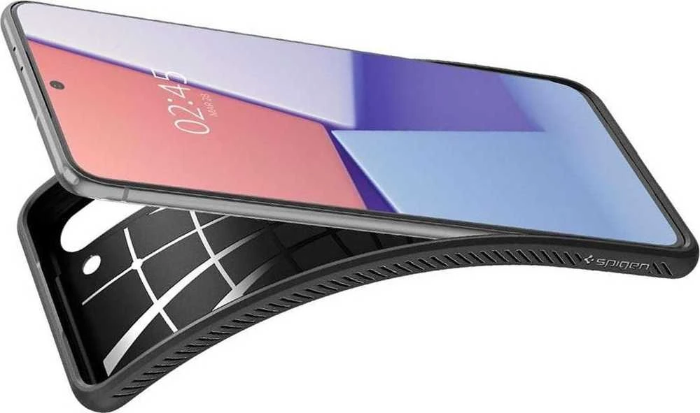 Dėklas SPIGEN LIQUID AIR GALAXY S21 MATTE Juodas