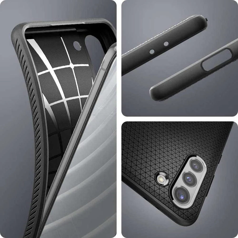 Dėklas SPIGEN LIQUID AIR GALAXY S21 MATTE Juodas