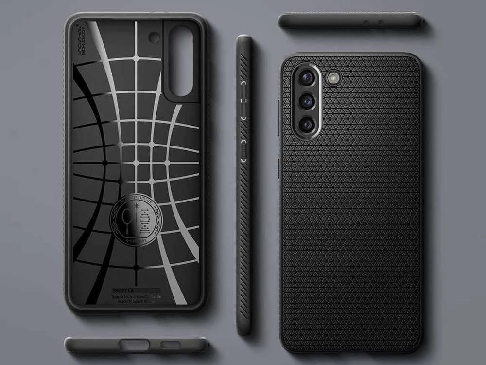 Dėklas SPIGEN LIQUID AIR GALAXY S21 MATTE Juodas