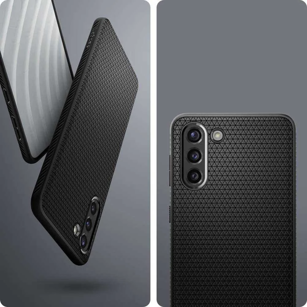 Dėklas SPIGEN LIQUID AIR GALAXY S21 MATTE Juodas