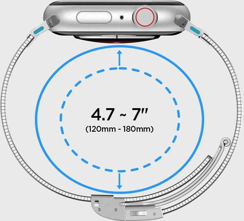 Spigen Sleek Link. sidabrinis - Apple Watch 42mm/41mm/40mm/38mm