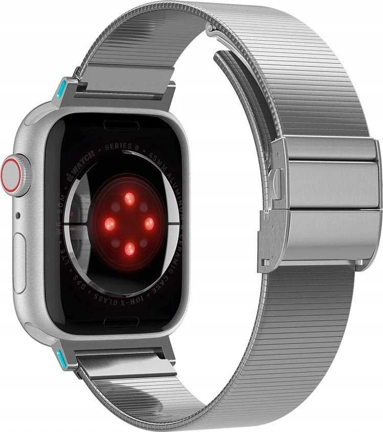 Spigen Sleek Link, sidabrinis - Apple Watch 49mm/46mm/45mm/44mm/42mm