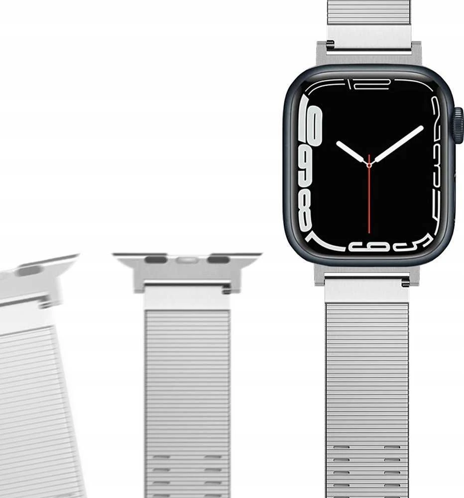 Spigen Sleek Link, sidabrinis - Apple Watch 49mm/46mm/45mm/44mm/42mm