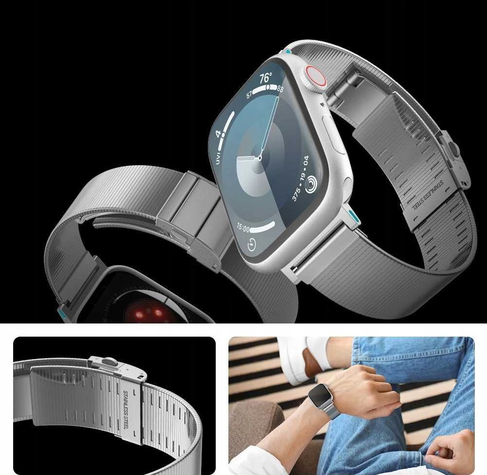 Spigen Sleek Link. sidabrinis - Apple Watch 42mm/41mm/40mm/38mm