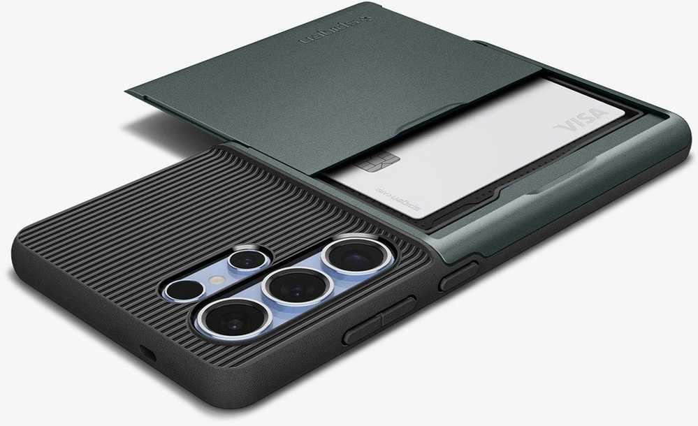 Dėklas Spigen Slim Armor CS, abyss žalias - Samsung Galaxy S25 Ultra