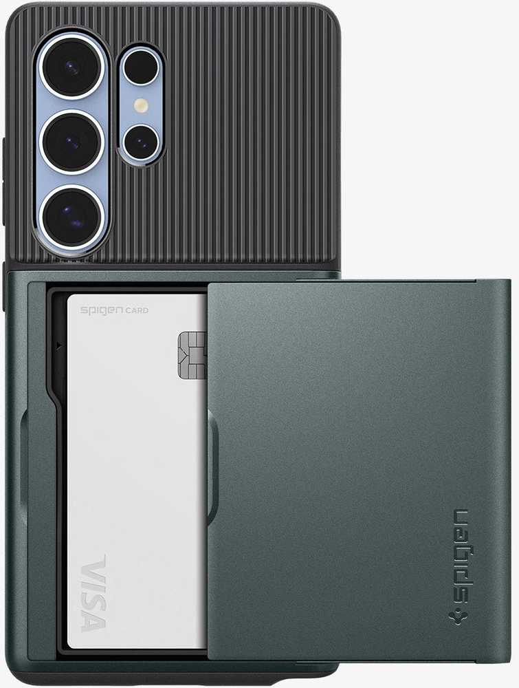Dėklas Spigen Slim Armor CS, abyss žalias - Samsung Galaxy S25 Ultra