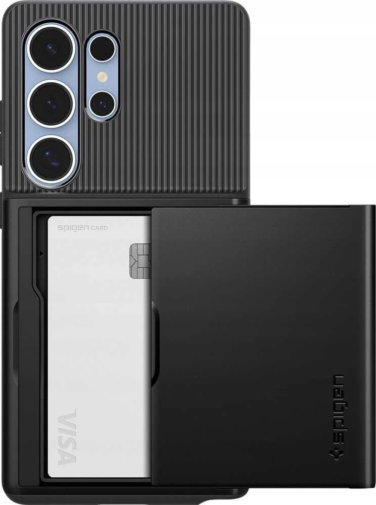 Spigen Slim Armor CS – dėklas skirtas Samsung Galaxy S25 Ultra juodos spalvos