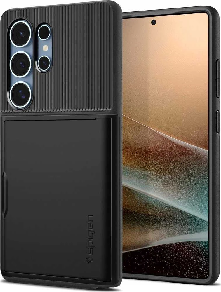 Spigen Slim Armor CS – dėklas skirtas Samsung Galaxy S25 Ultra juodos spalvos