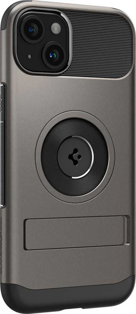 Dėklas Spigen Slim Armor MagSafe, gunmetal - iPhone 15