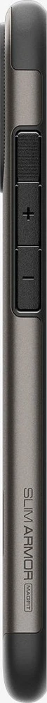 Dėklas Spigen Slim Armor MagSafe, gunmetal - iPhone 16