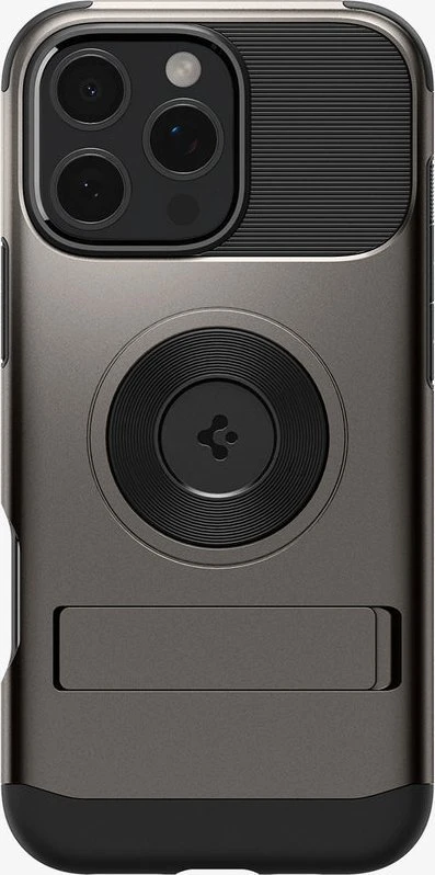 Dėklas Spigen Slim Armor MagSafe, gunmetal - iPhone 16 Pro