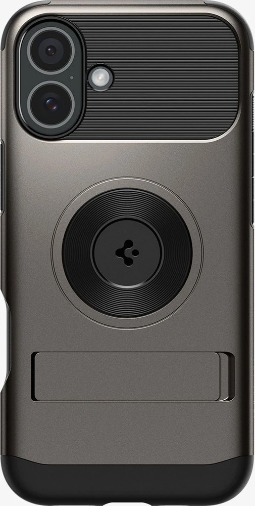 Dėklas Spigen Slim Armor MagSafe, gunmetal - iPhone 16
