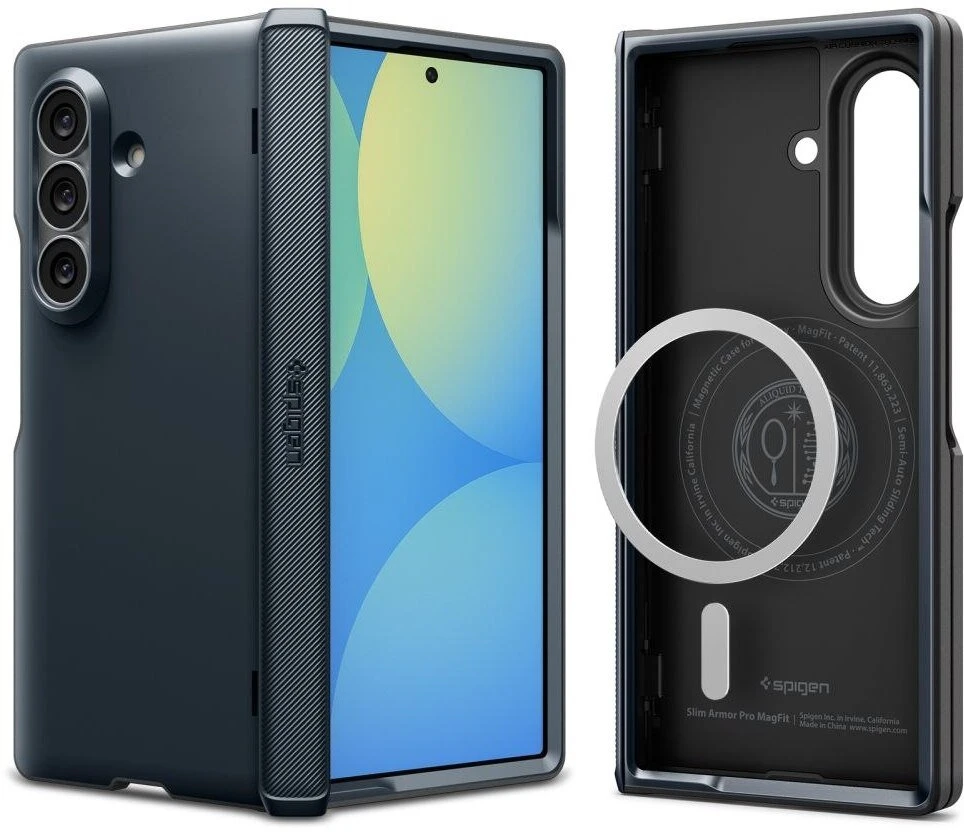 Dėklas Spigen Slim Armor Pro MagSafe, skirtas Samsung Galaxy Z Fold8 Ultra, metal slate
