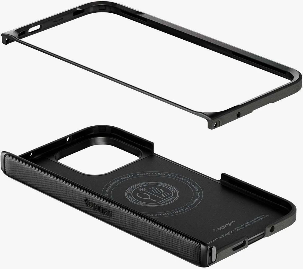 Dėklas Spigen Slim Armor Pro MagSafe, juodas – Google Pixel 11 Pro Fold