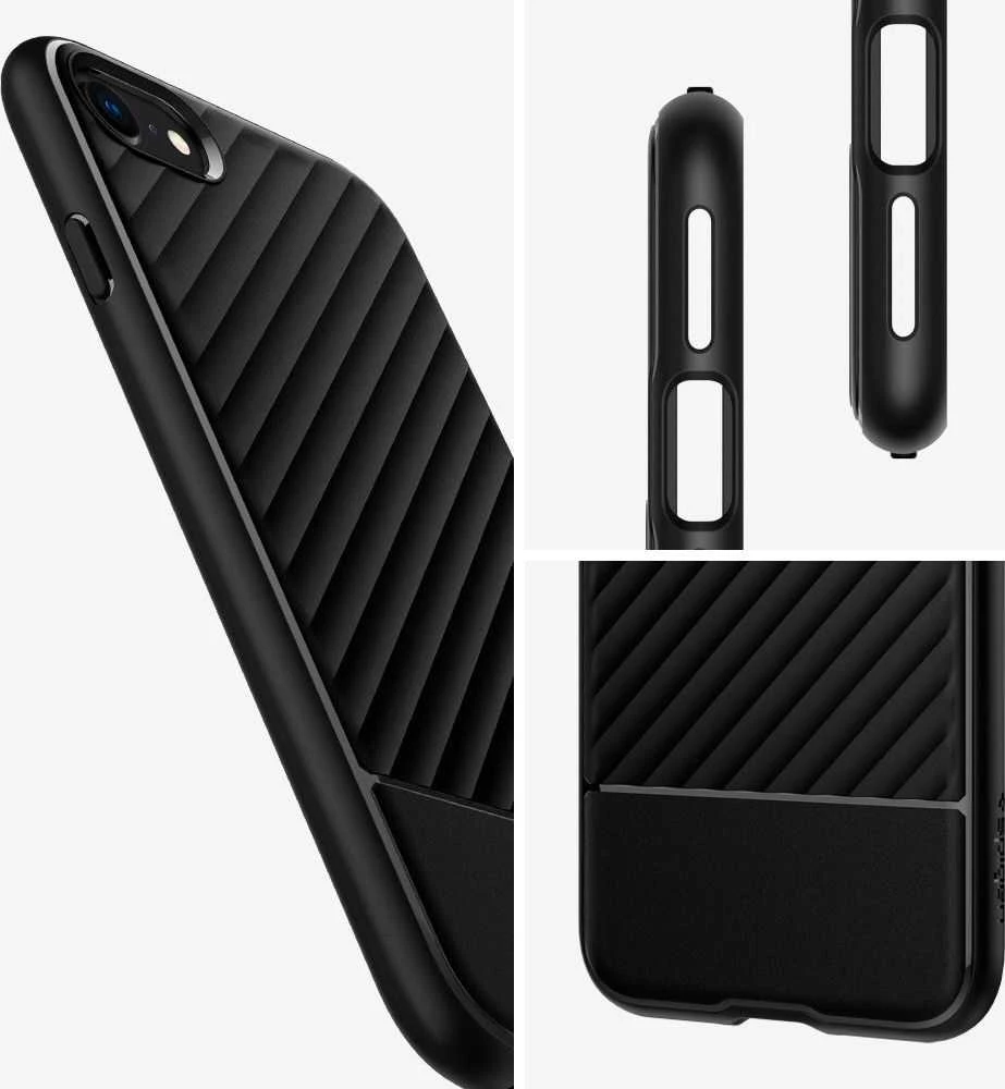 Dėklas Spigen Core Armor, juodas - iPhone SE/8/7