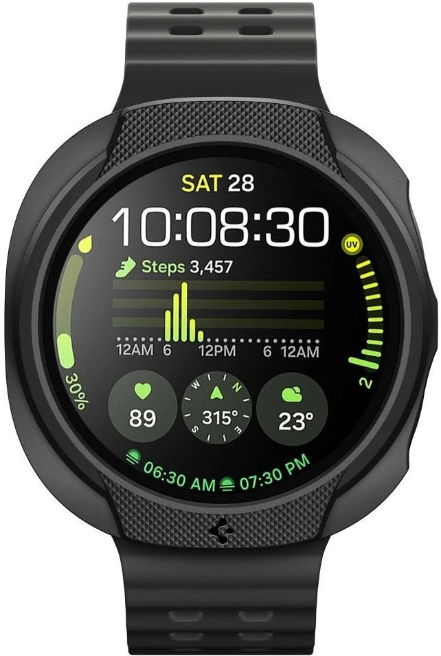 „Spigen Liquid Air“, matinis juodas - „Galaxy Watch 8“ (44 mm)