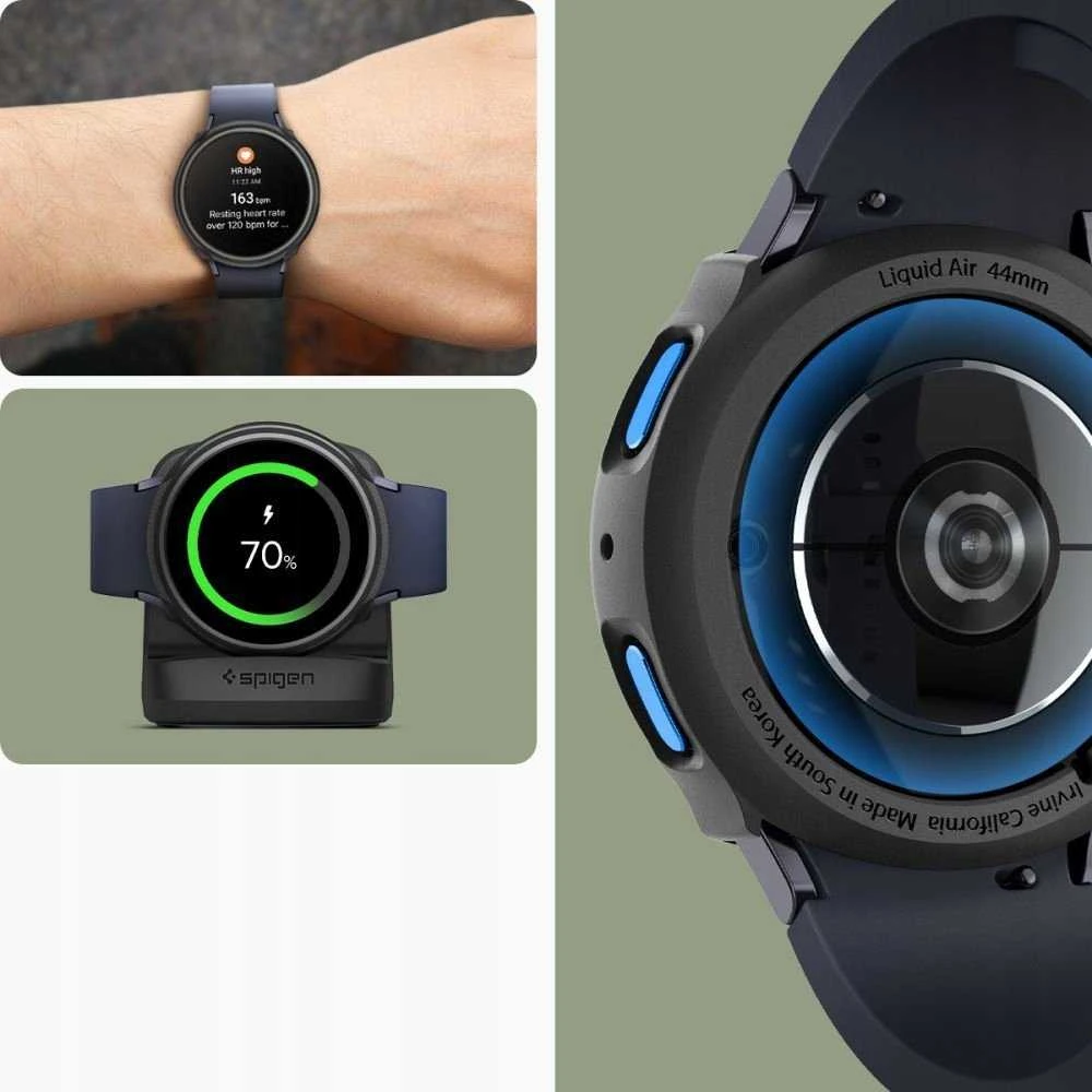 „Spigen Liquid Air®“ dėklas, skirtas „Samsung Galaxy Watch 7“ (44 mm) (matinis juodas)