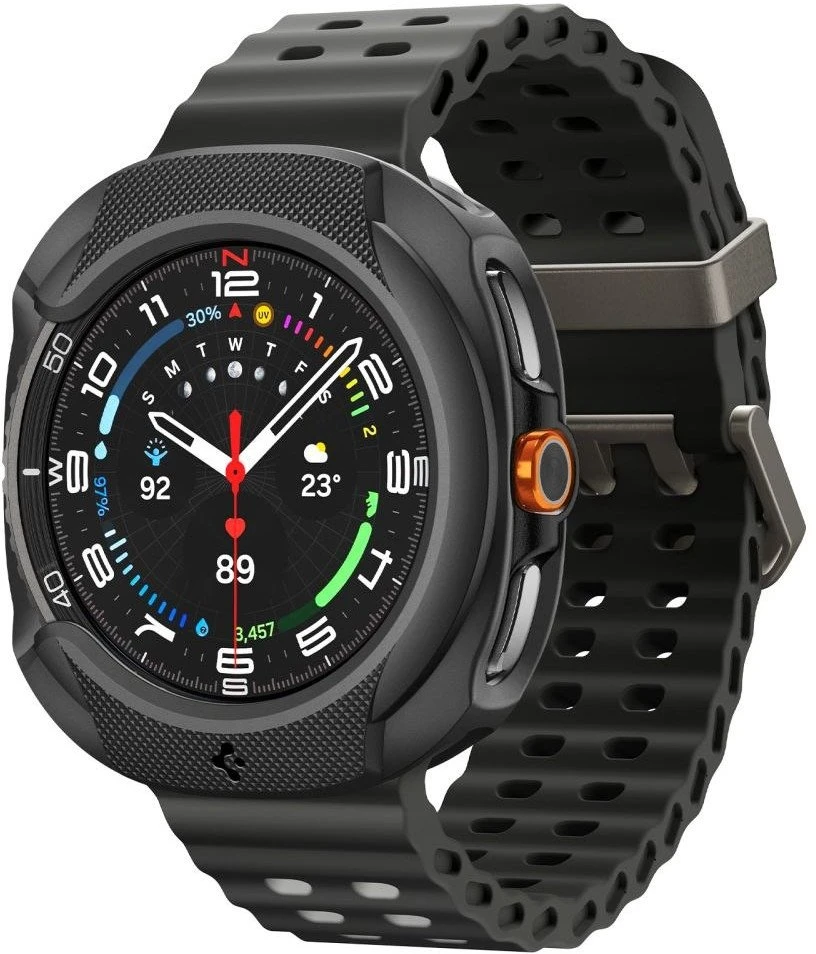 „Spigen Liquid Air“, matinis juodas - „Galaxy Watch 8 Classic“ (46 mm)