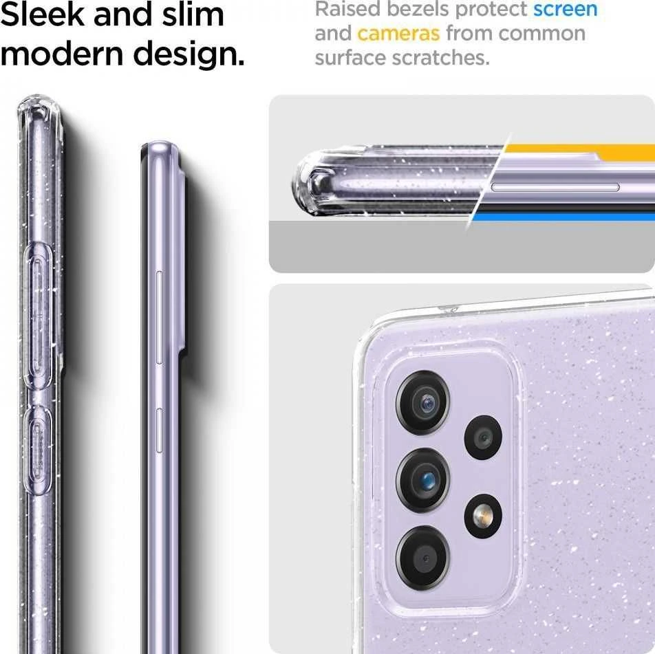 Dėklas „Spigen“ skystųjų kristalų blizgučiai „Samsung Galaxy A725 A 72 Clear ACS02326“