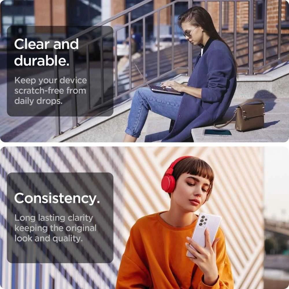 Dėklas „Spigen“ skystųjų kristalų blizgučiai „Samsung Galaxy A725 A 72 Clear ACS02326“