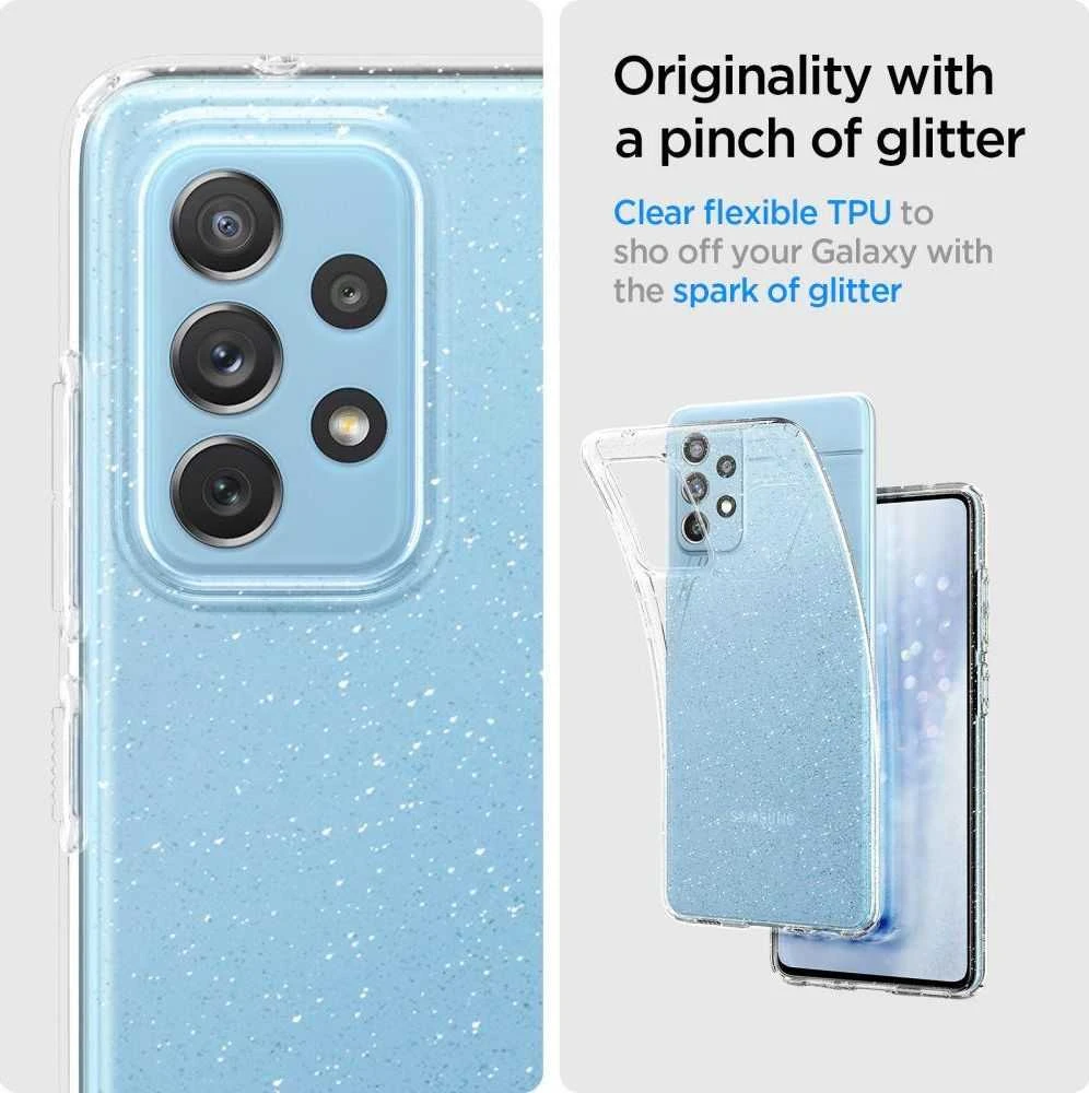 Dėklas „Spigen“ skystųjų kristalų blizgučiai „Samsung Galaxy A725 A 72 Clear ACS02326“