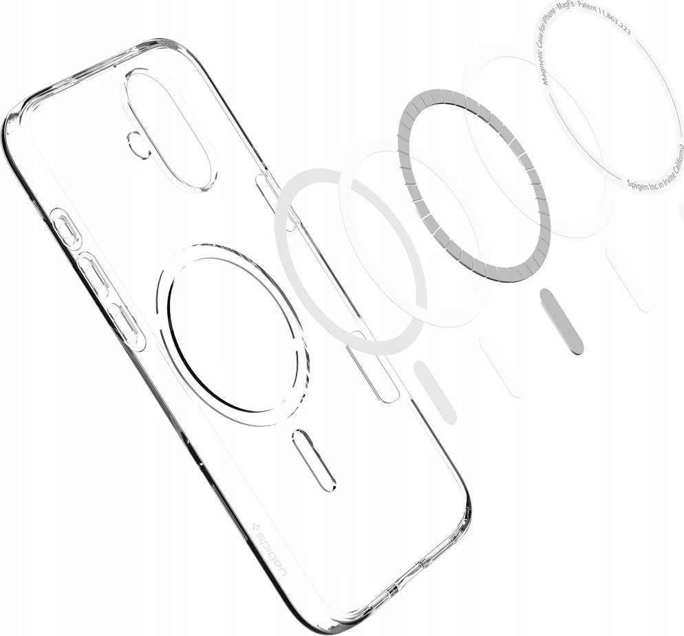 SPIGEN LIQUID CRYSTAL MAG MAGSAFE Apple iPhone 16 dėklas telefonui skaidrus