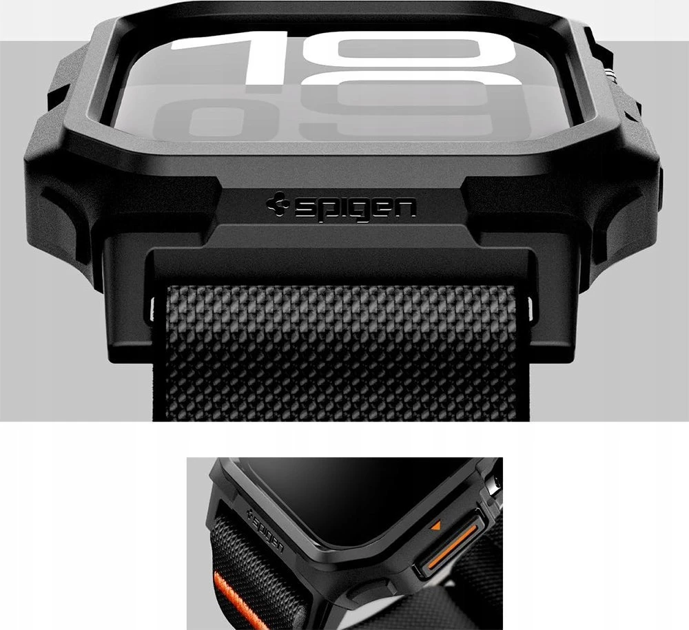 Apple Watch 10 (42mm) Spigen Lite Fit ”Pro” Matte juodas