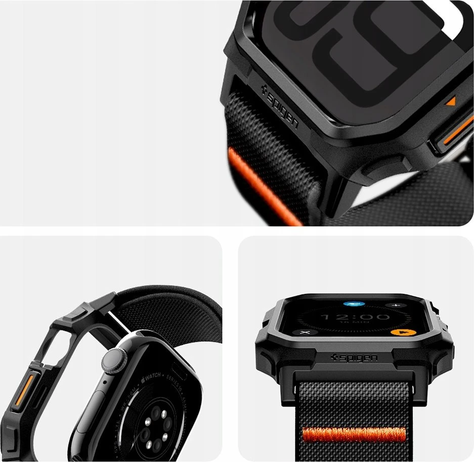 Apple Watch 10 (42mm) Spigen Lite Fit ”Pro” Matte juodas