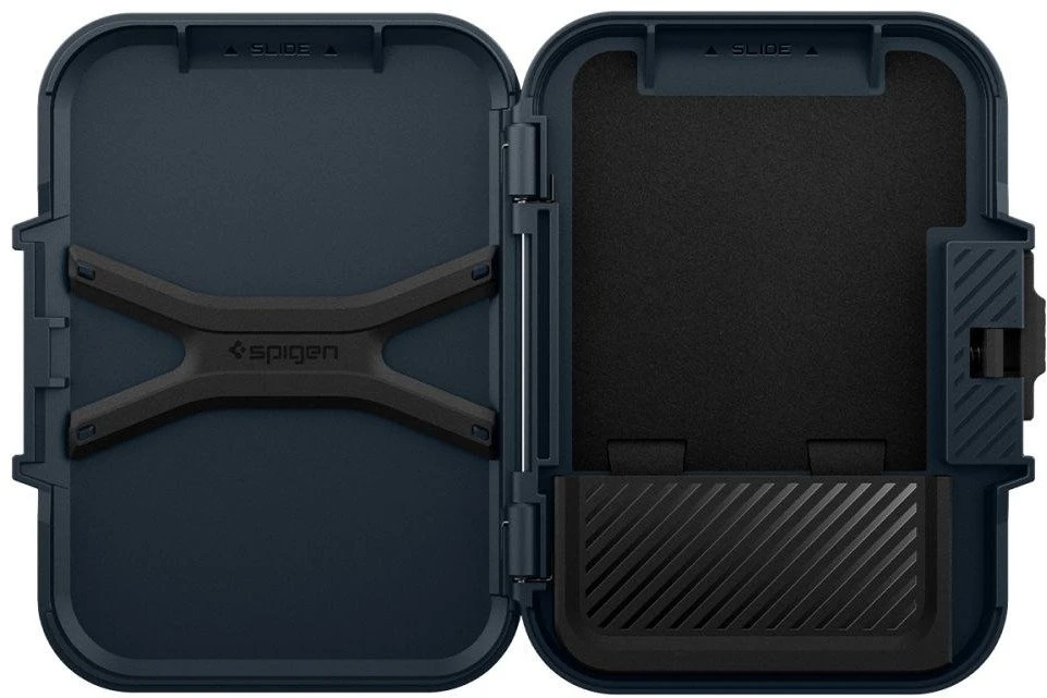 „Spigen Lock Fit MagSafe“ kortelių dėklas – tamsiai mėlynas