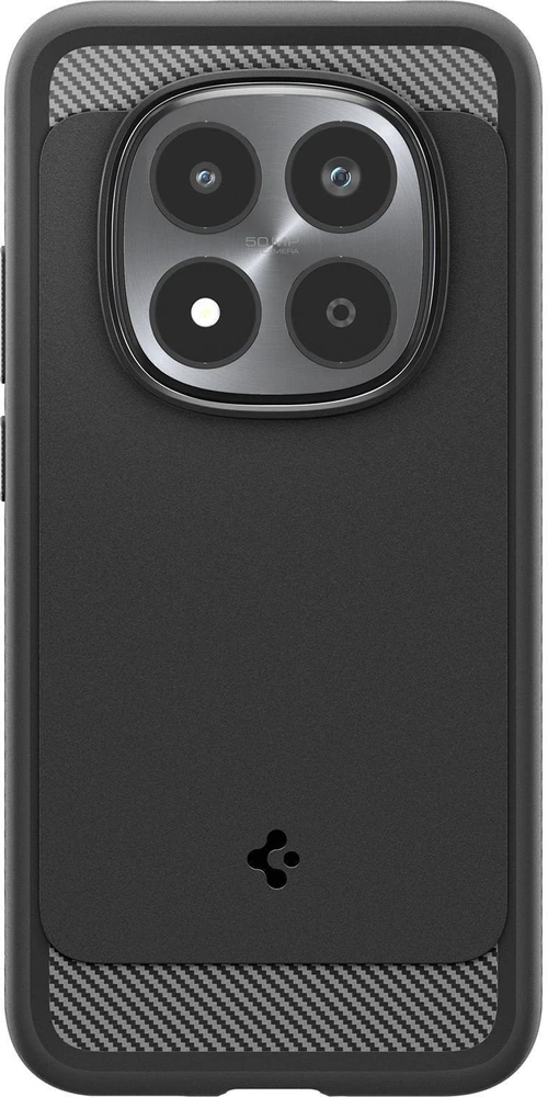 Dėklas Spigen Rugged Armor, matte juodas - Xiaomi Redmi Note 15 Pro 5G
