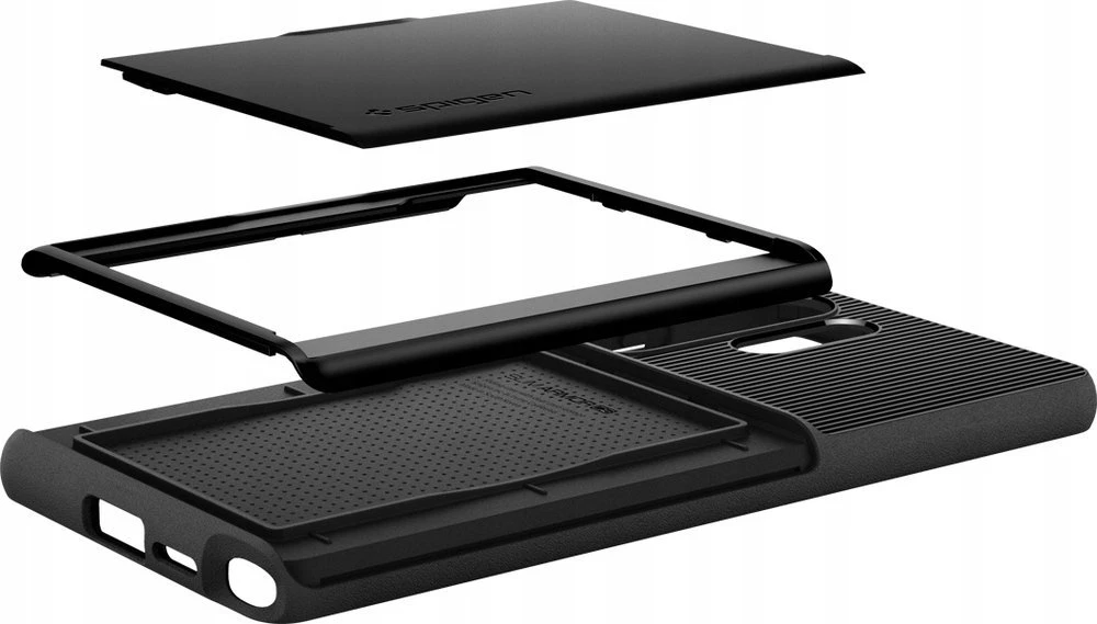 Spigen Slim Armor CS – dėklas skirtas Samsung Galaxy S25 Ultra juodos spalvos