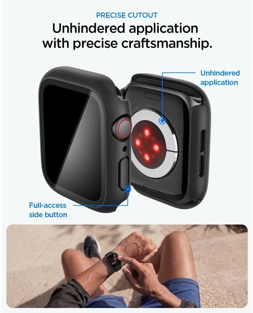 SPIGEN THIN FIT 360 WATCH 4 / 5 / 6 / SE 1 / 2 / 3 (44 MM) Juodas