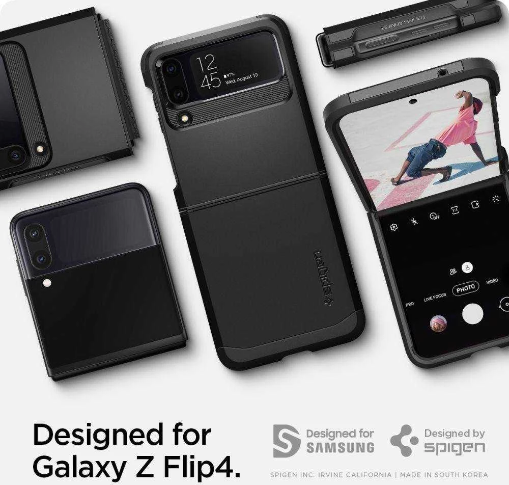 Dėklas Spigen TOUGH ARMOR GALAXY SU FLIP 4 Juodas