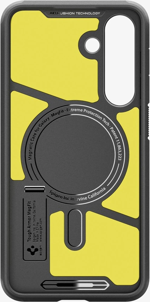 „Spigen Tough Armor MagSafe“ dėklas, juodas - „Samsung Galaxy S25 FE“