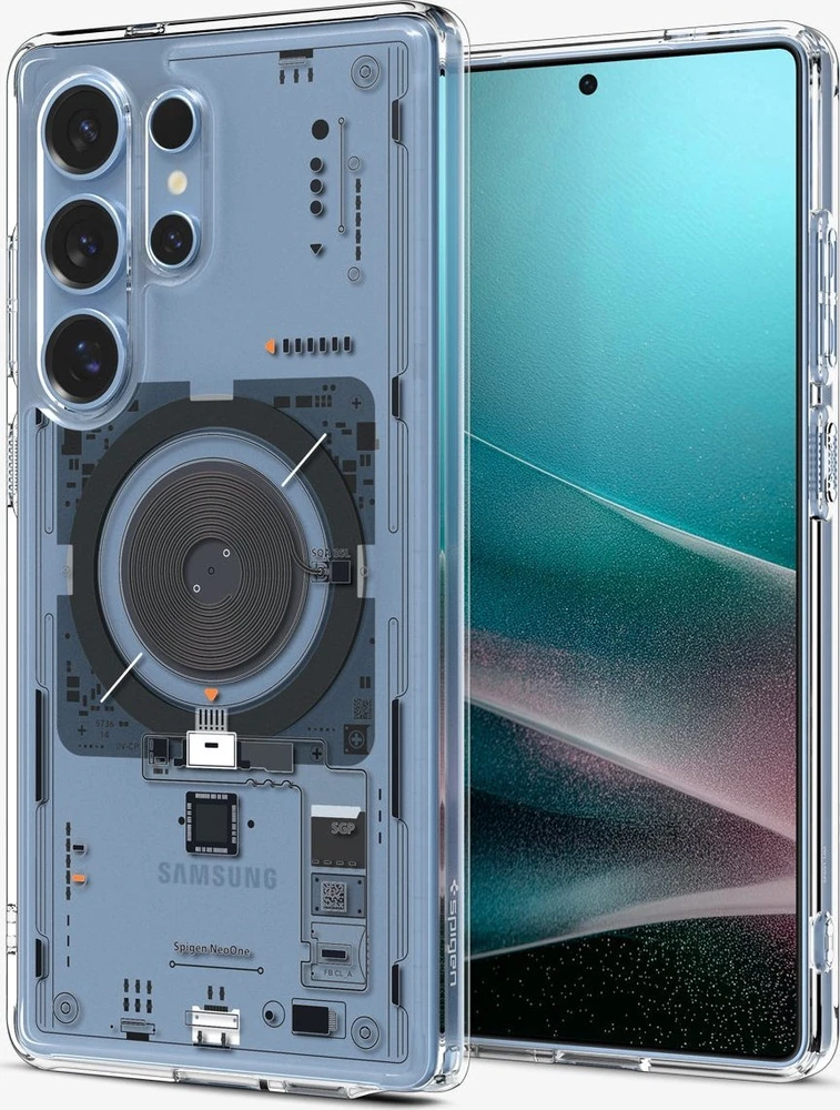 Spigen Ultra Hybrid Mag dėklas skirtas Samsung Galaxy S25 Ultra Neo One – skaidrus