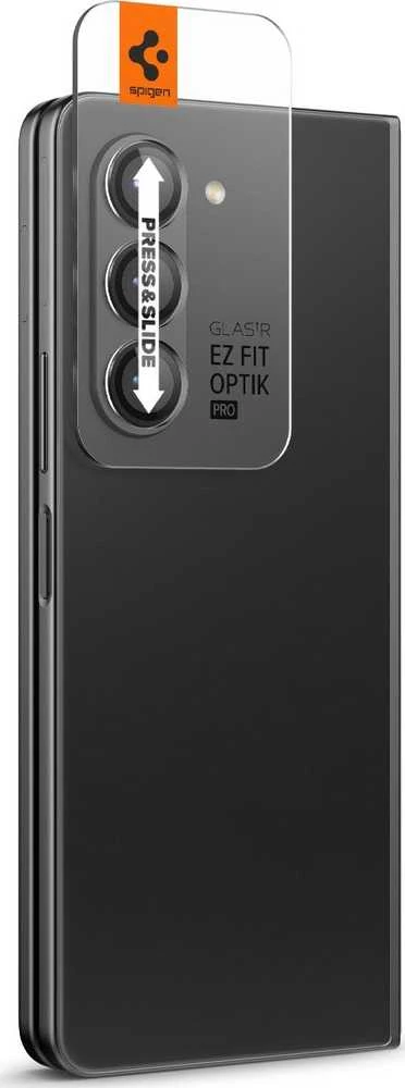 Spigen Glass tR EZ Fit Optik Pro 2 Pack, juodas - Samsung Galaxy Z Fold5