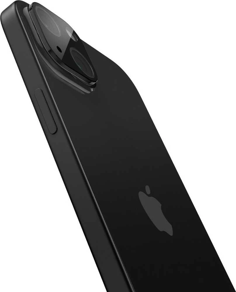 Spigen Glass tR Optik 2 vnt., juodos spalvos - iPhone 15/15 Plus/14/14 Plus