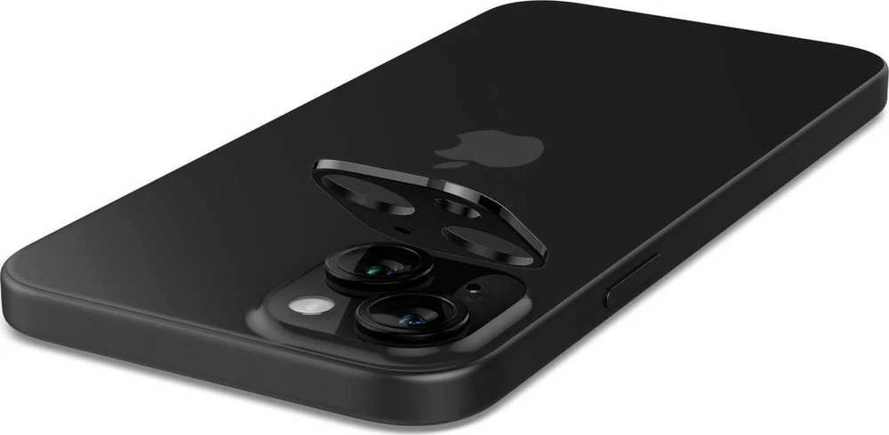 Spigen Glass tR Optik 2 vnt., juodos spalvos - iPhone 15/15 Plus/14/14 Plus