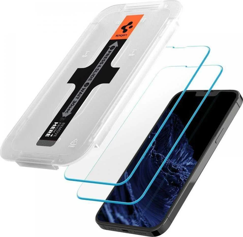 Apsauginis stiklas for iPhone 13 / 13 Pro / 14 with Spigen Glas.tR EZ FIT applicator (2 pcs.)